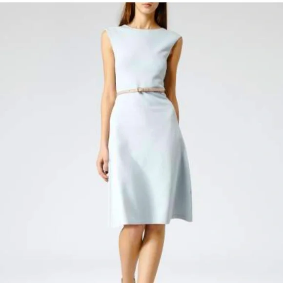 green emerald velvet dress The Samantha Dress | Powder Blue main image 1
